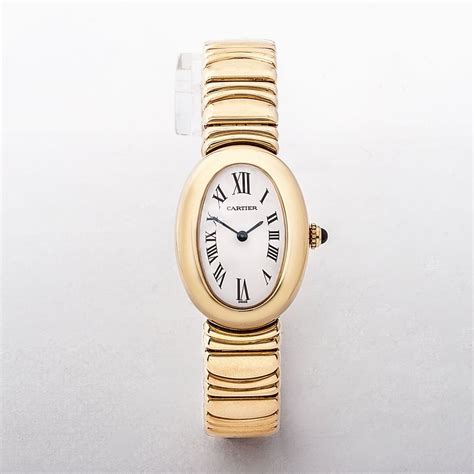 cartier gold watches women|cartier oval women's gold watch.